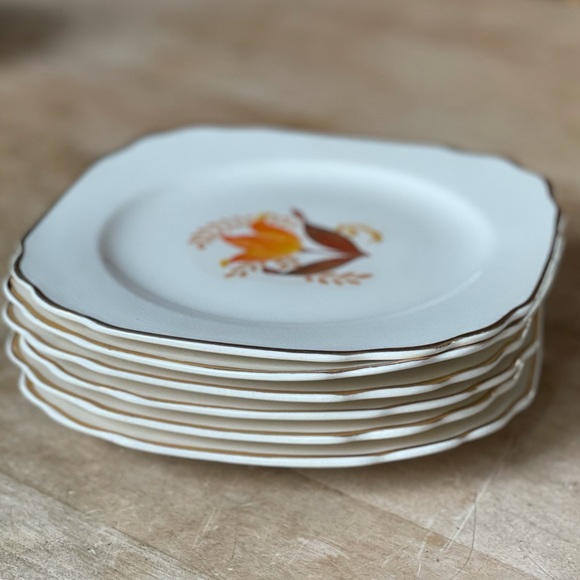 EUC Set of 6 Vintage Retro Bakerite Dishes from 1940’s with 22k gold - Picture 4 of 5